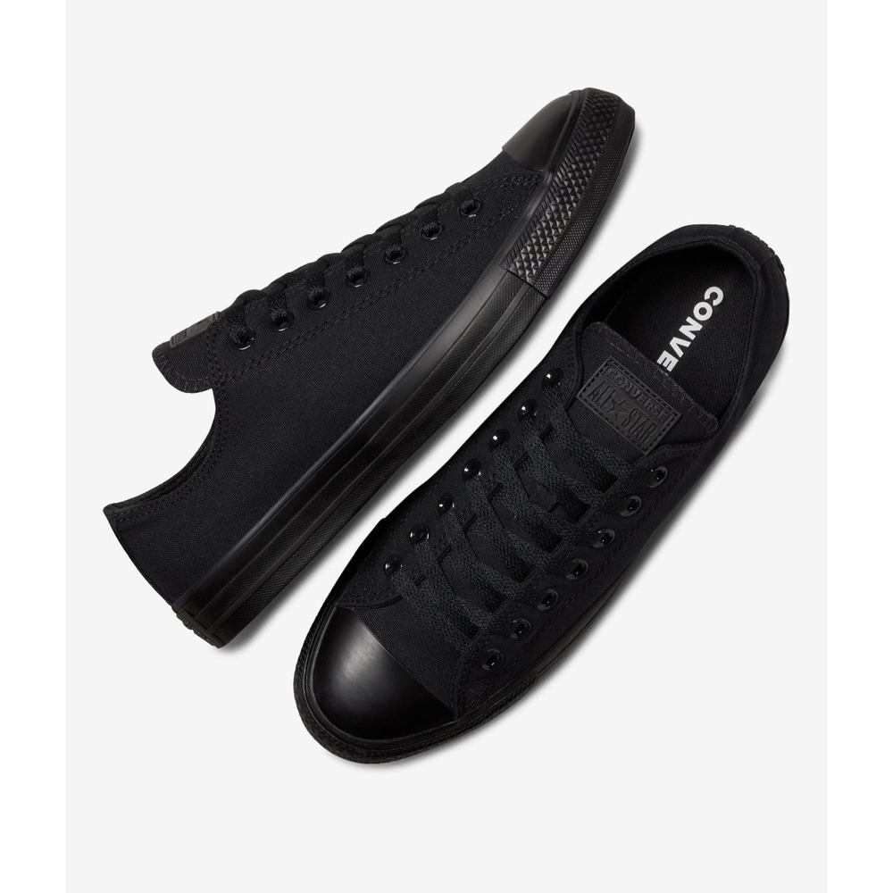 Converse Chuck Taylor All Star Monochrome Black Low Top Sneakers M5039 Mens 8